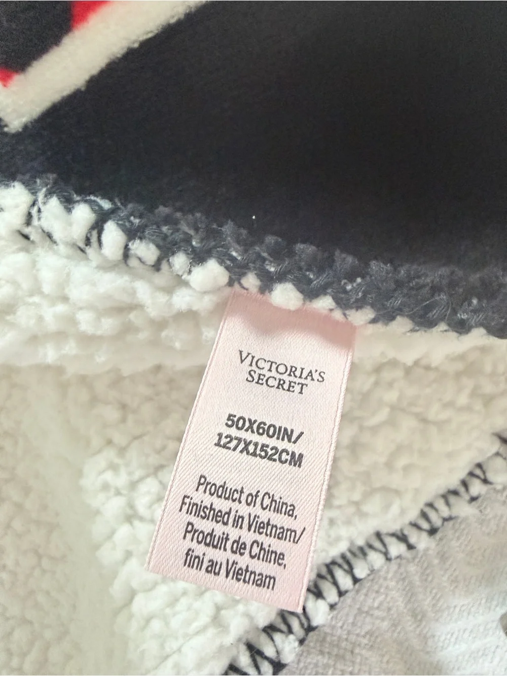 Victoria’s Secret Buffalo Plaid Sherpa Plush Blanket holiday limited edition